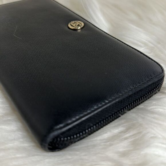💯Authentic Chanel Leather Zipped Around Long Wallet 🍀 - Picture 8 of 14